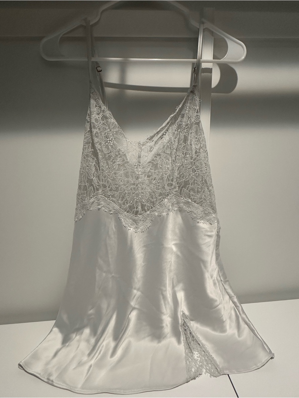 Victoria's Secret White Lace Satin Chemise - Bridal collection